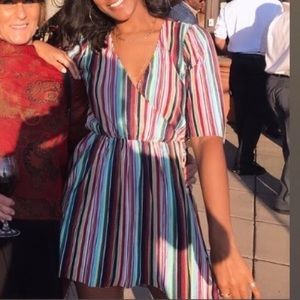 VIOLETTA DRESS IN MULTI STRIPE in Small. Worn once.